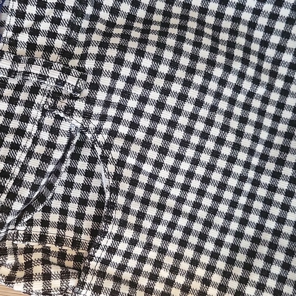 Talbots Black And White Plaid Pants High Waist Straight Leg Plus Size 16 - Picture 3 of 6